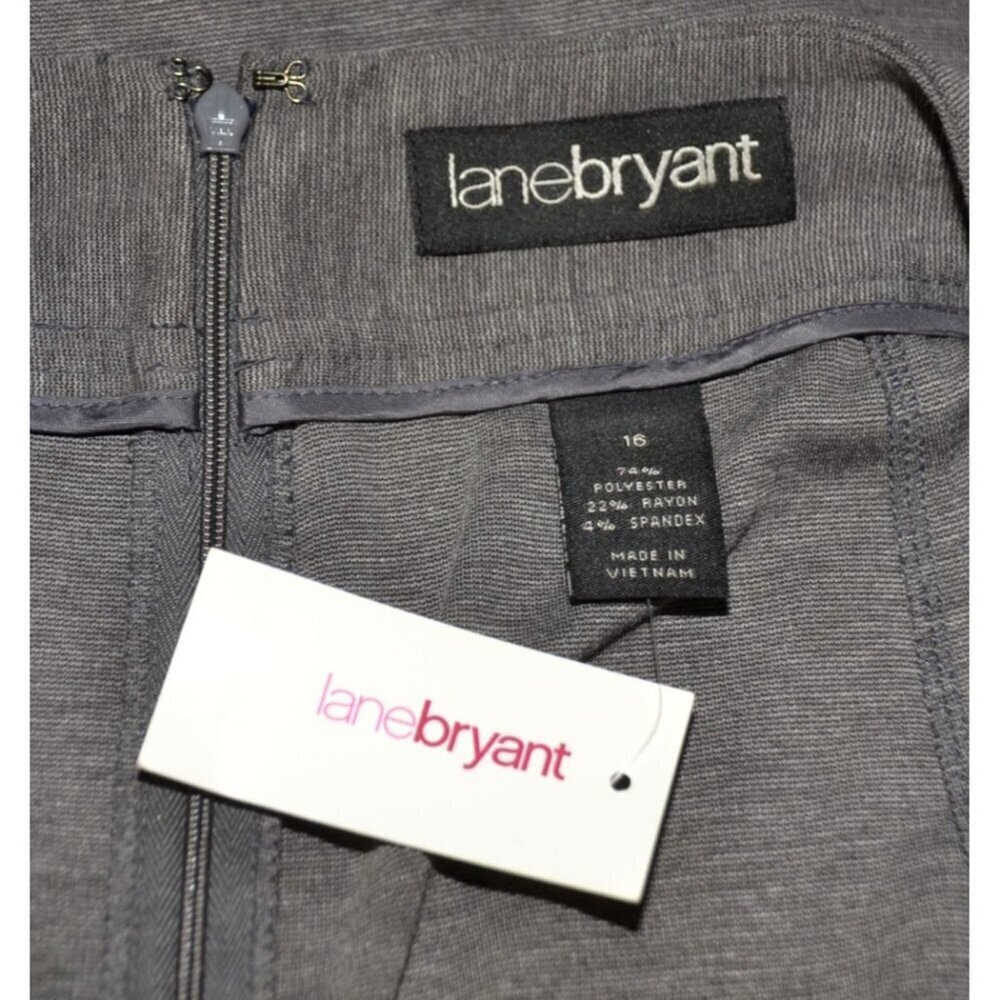 NWT Lane Bryant Ponte Knit Ladies Gray Knee Length Pencil Skirt Size 16 Career - Picture 6 of 8